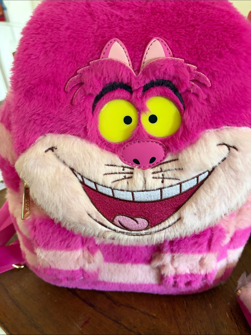 Loungefly Disney Cheshire Cat backpack - Hot Pink & Yellow